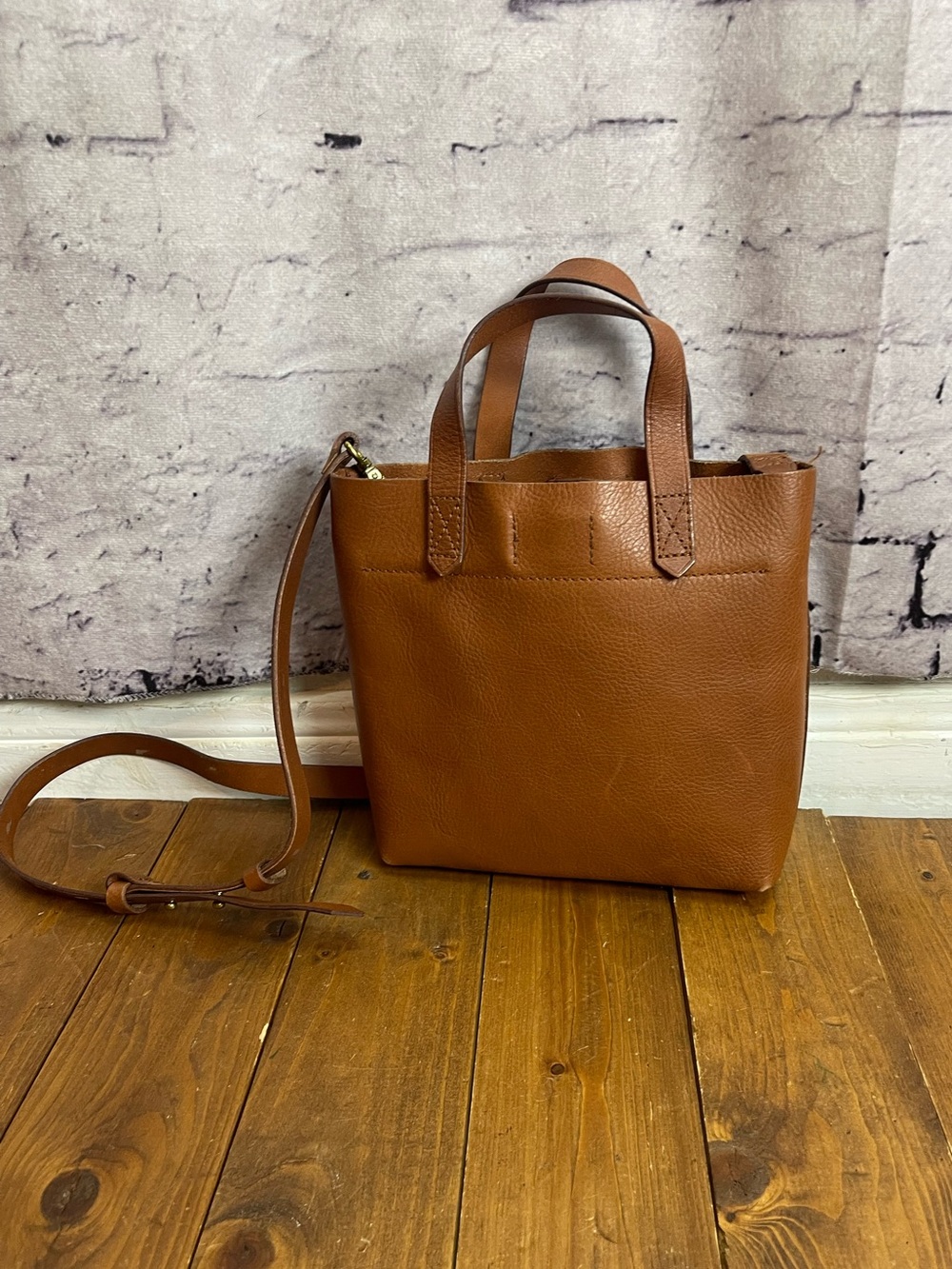 Madewell tan leather the small transport crossbody bag - Picture 2 of 9